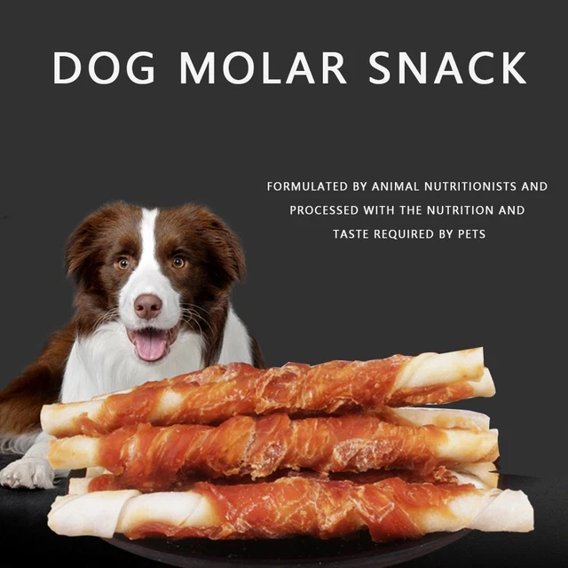 110g Chicken Wrapped Jerky Beef Twists Chews Snacks Rawhide Treats Supplies W8E2