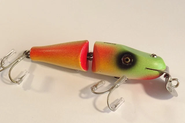 Creek Chub Vintage Wood Fishing Lure #2731 Rainbow Fire Jointed Pikie Creek Chub Vintage Wood Fishing Lure #2731 Rainbow Fire Jointed Pikie