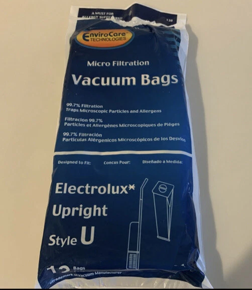 Electrolux Upright Style U Vacuum Bags (11 Pack) EnviroCare Technologies