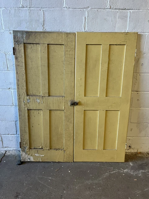 1880's CABINET DOORS Butlers Pantry VICTORIAN Style Four Panel Fir ORNATE