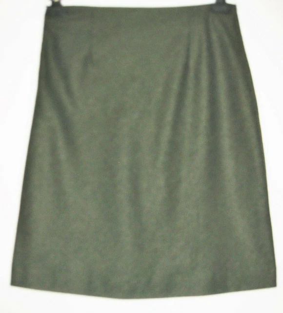 H&M Classic Longueur au genou Vert Jupe en forme de A Doublure en laine...