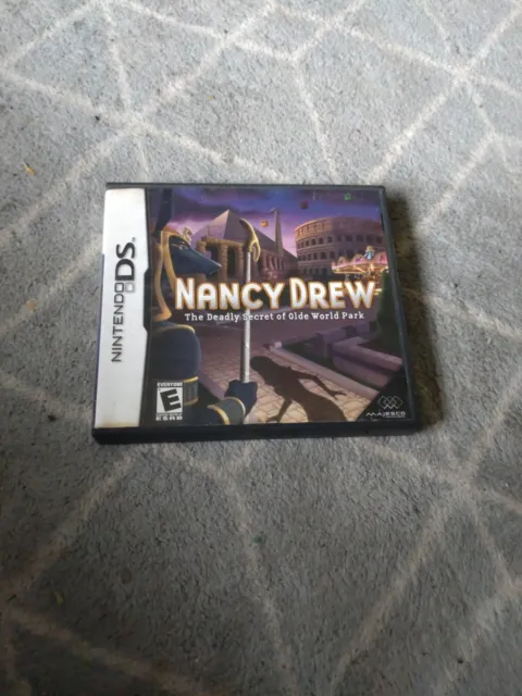 Nancy Drew: The Deadly Secret of Olde World Park - Nintendo DS Game - 2DS 3DS