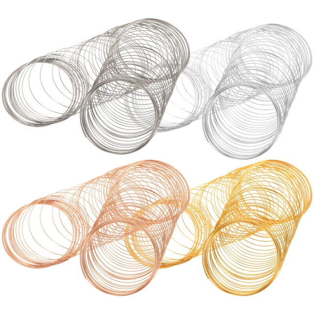 4 rollos de delicados cables de metal hágalo usted mismo anillo de pulsera hechos a mano cables hágalo usted mismo