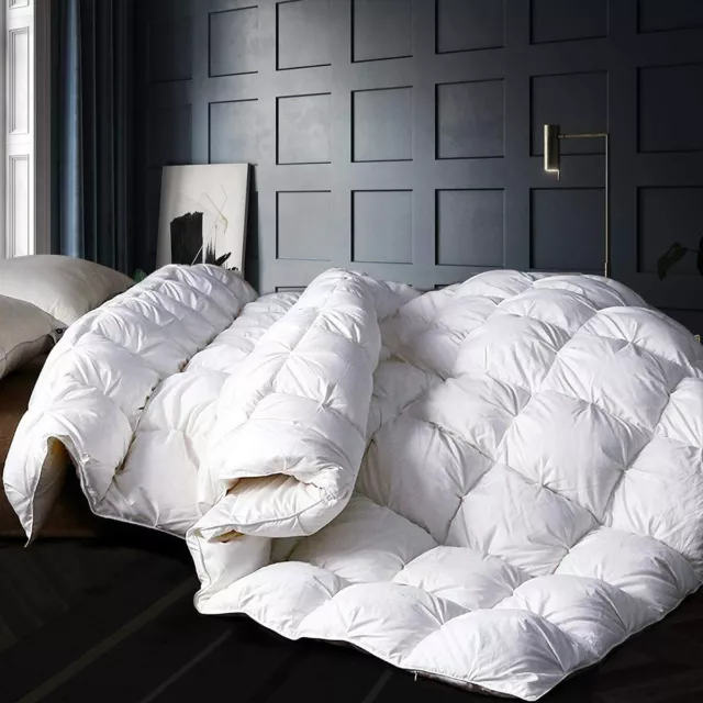 Luxurious Goose Down Comforter/Duvet Insert 100% Cotton 1200TC King Size 65oz