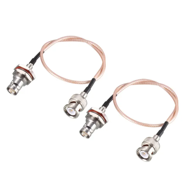 BNC Bulkhead Female to BNC Male RG316 RF Coax Extension Cable 0.3Meter/1Ft 2pcs