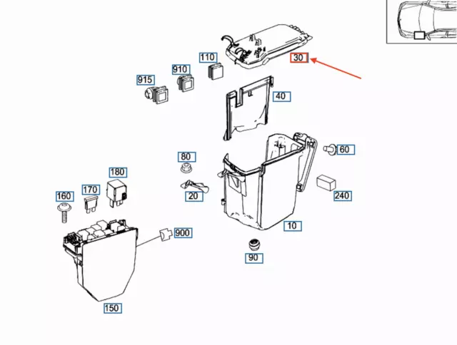 New Mb C W204 Equipment Compartment Fuse Box Cover Lhd A2045400082 Genuine