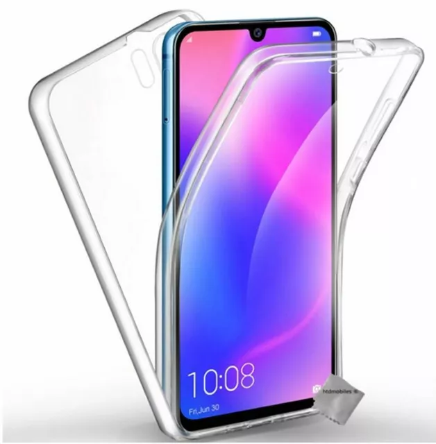 Housse etui coque gel 360 integrale Huawei P30 Pro + film ecran - TRANSPARENT