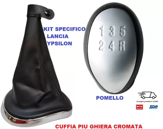 Cuffia E Pomello Leva Cambio Lancia Ypsilon Y 843 A 5 Marce Dal 2003/2011