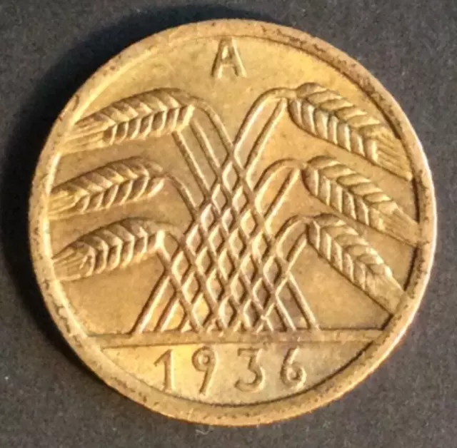 Münze Deutsches Reich (Weimarer Republik) 5 Reichspfennig, 1936, Prägestätte A