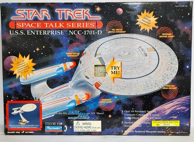 1995 STAR TREK USS Enterprise NCC 1701-D Space Talk Series Playmates ...