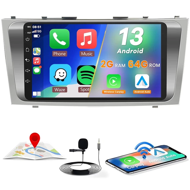 FOR TOYOTA CAMRY 2007-2011 9″ Android Apple Carplay GPS Car Stereo Radio BT RDS