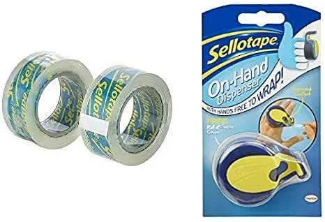 New Sellotape On Hand Refills Pack Of 2 Including Sellotape On Hand Dispenser U