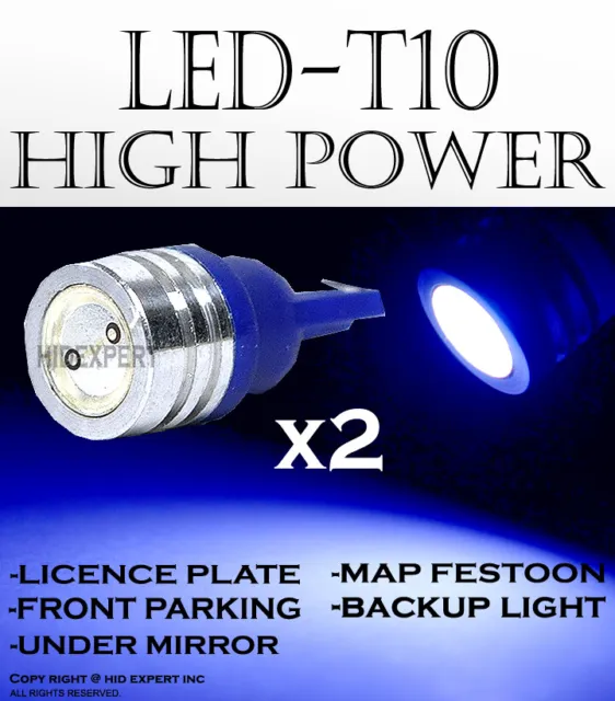 x2 pairs T10 Color: Blue LED High Power License Plates Plug and Play Lights L125