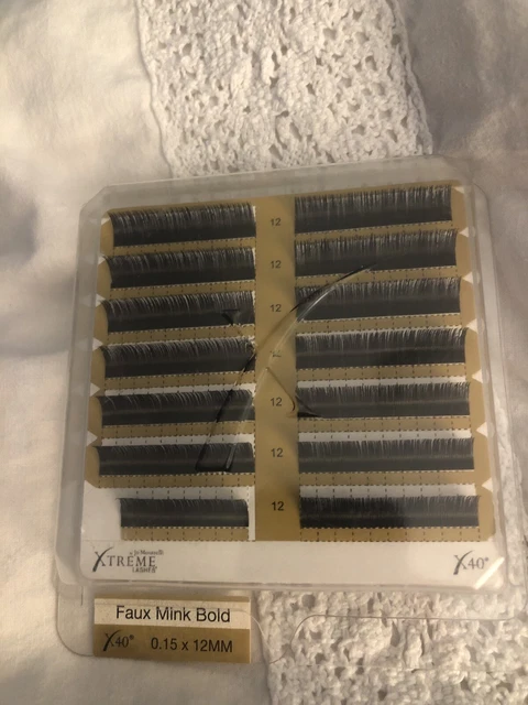 Xtreme Lashes Extensions Faux Mink Bold X40 C-curl 0.10 X 0.15 6-12mm Xtreme Lashes Extensions Faux Mink Bold X40 C-curl 0.10 X 0.15 6-12mm
