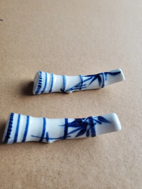 Vintage blue and white porcelain chopstick rests