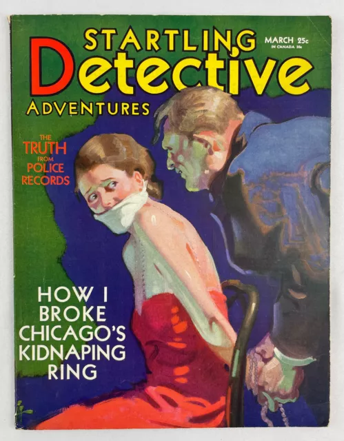 Startling Detective Adventures, March 1931, Vintage True Crime Stories, Pulp