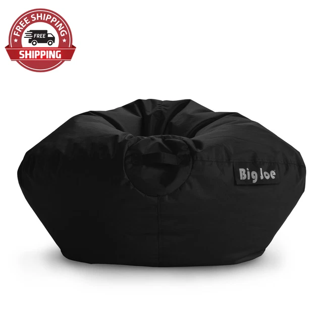 Big Joe Classic Bean Bag Chair, Kids, Smartmax 2Ft, Black