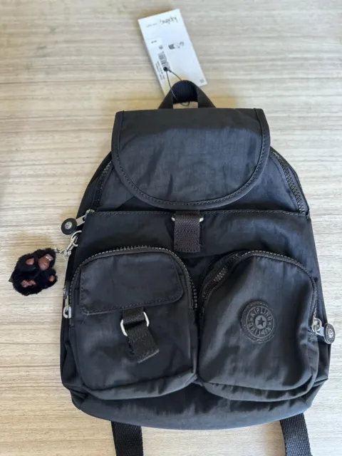 Kipling Lovebug Travel Bag Small Backpack Black Tonal NWT