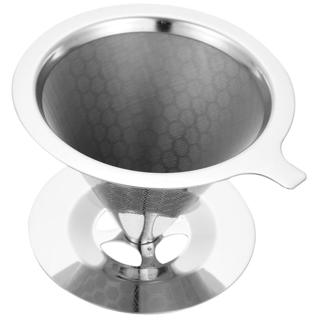 Tosuny Filtro Per Caffè A Cono In Acciaio Inox Riutilizzabile – Versatile, A Doppio Strato, Perfetto Per Casa E Ufficio