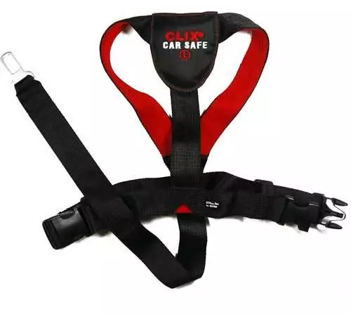 Clix Car Safe Dog/ Puppy Travel Safety Harness Seat Belt Clip - All Sizes