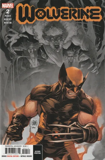 Wolverine # 2 Variant 2nd Printing Cover NM Marvel 2020 [H6]
