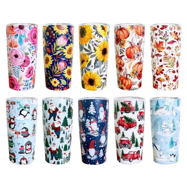 Clementine Thermal Travel Coffee Mug 20 oz Hot Cold Cup Insulated Tumbler