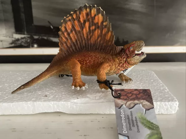 Schleich Dimetrodon Dinosaur 2015 Articulated Jaw open closes Toy Jurassic NEW