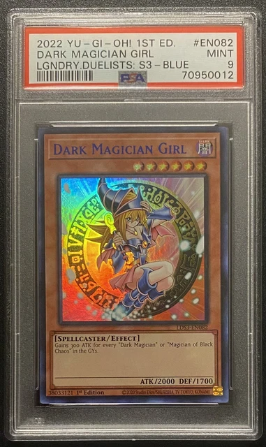 2022 Psa 9 Yugioh Legendary Lds3 1St Ed Ultra Rare Blue Dark Magician Girl 💫