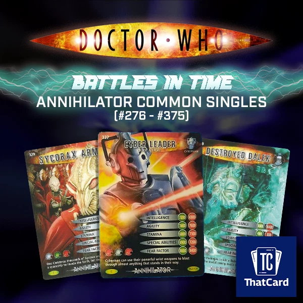 DR DOCTOR WHO BATTLES IN TIME Annihilator ULTRA RARE Card 354 SYCORAX  UNMASKING 8.99 - PicClick UK