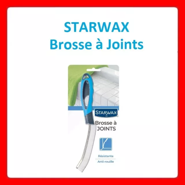 STARWAX Brosse à Joints - 1x - Idéale pour Récurer les Joints de Carrelage,  les Recoins et les Angles Grâces a sa Tête étroite - Poignée Egonomique 