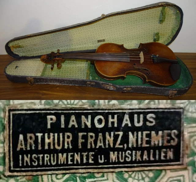 VERY OLD 4/4 VIOLIN labelled ARTHUR FRANZ - FOR RENOVATION (Nr. 164)