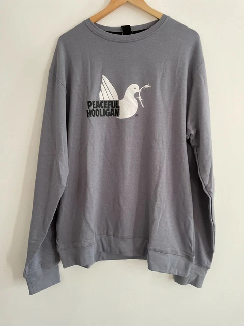 Peaceful Hooligan Men's Lightweight Grey Sweatshirt Bnwt L Xl 2Xl 3Xl 4Xl