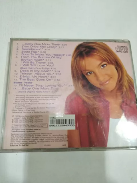 Britney Spears Baby One More Time hmv rpg CD 2002 free poster mega RARE INDIA 2