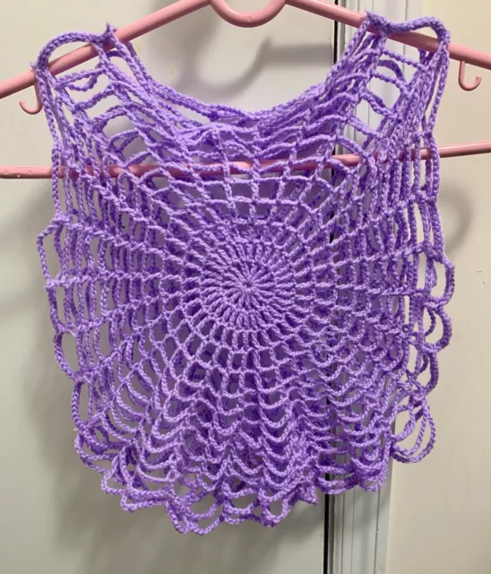 Handmade Crochet Spiderweb Crop-top