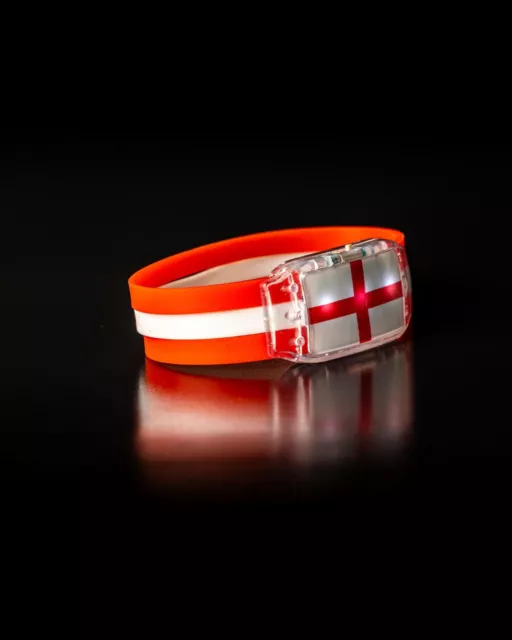 LED Bracelet St George England Flag Wristband Fan Football World Cup Support