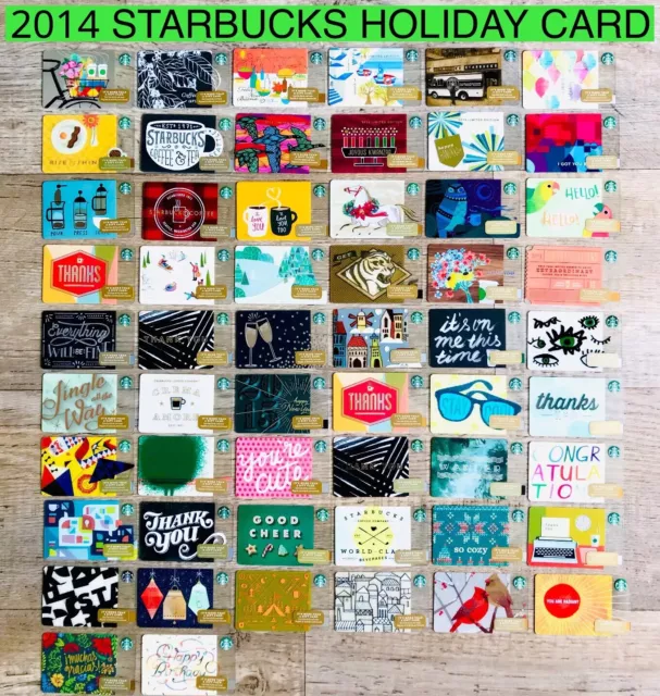 2014 STARBUCKS HOLIDAY GIFT CARD NEW-Choose one or more
