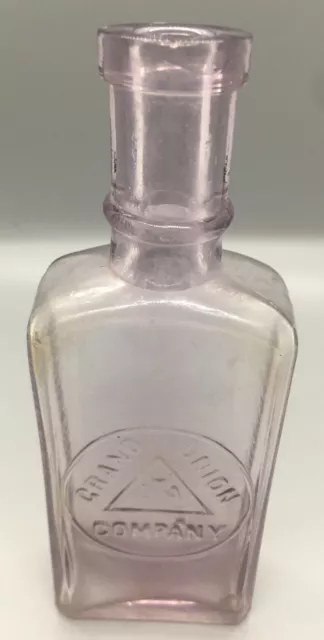 Vintage Grand Union Tea Company Bottle Antique Tinted Lavender. Collectible