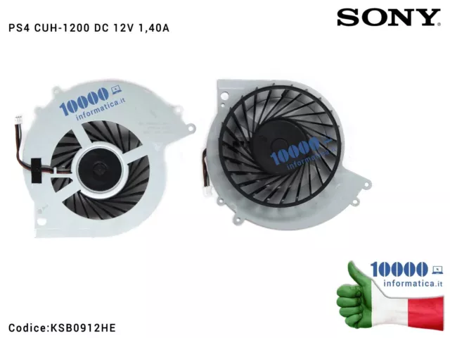 Ventola Fan CPU SONY PlayStation 4 PS4 CUH-1200 DC 12V 1.40A KSB0912HE