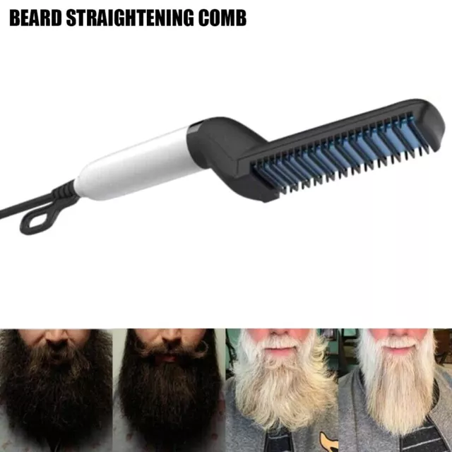 Quick Beard Straightener Hair Styler Multifunctional Comb Curler Show Cap Men