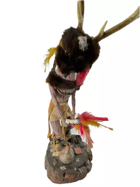 c 1970 Buffalo Kachina Katsina Native American Indian Doll 40" 16 lbs Art