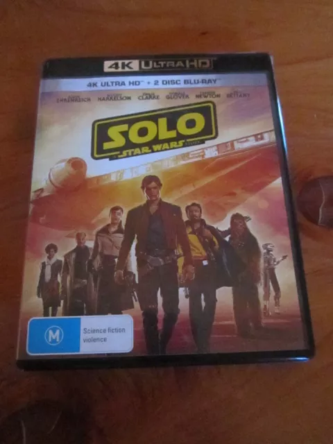 Dvd Blu-Ray 4K  Solo A Star Wars Story   3 Disc Set Like New  **** Must See **