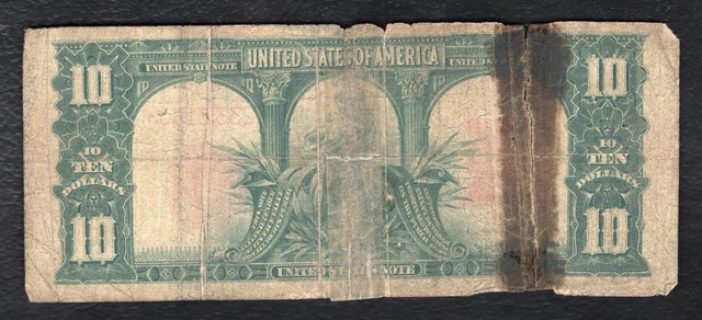 Fr. 121 1901 $10 Ten Dollars “Bison” Legal Tender United States Note 2