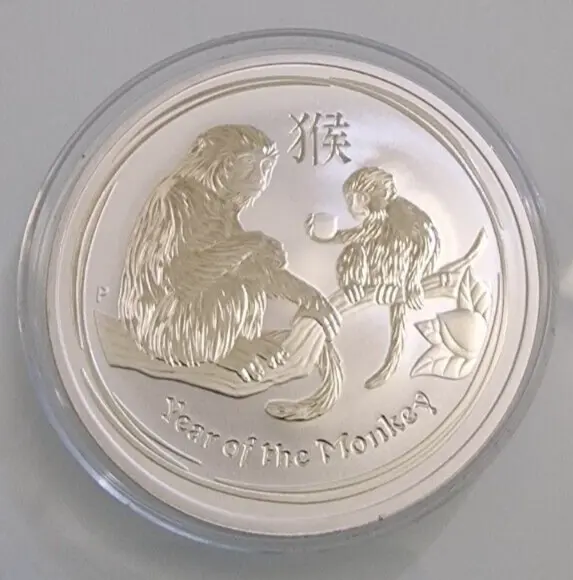 Perth Mint Australien $ 1 Dollar Lunar Series II Affe 2016 1 Unze 0,999 Silbermünze 2