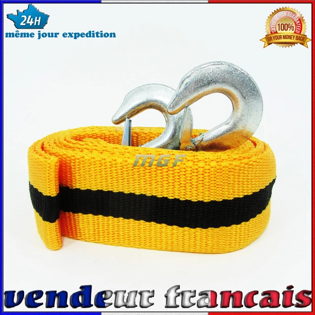 NEUF CORDE CABLE SANGLE DE REMORQUAGE TRACTION  3,2m / 8 TONNES 8000 KG