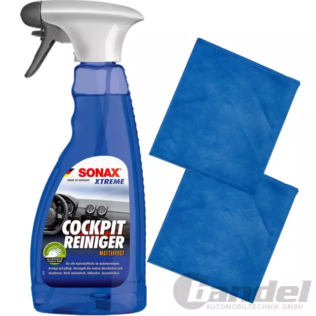 500ml SONAX XTREME COCKPITREINIGER MATTEFFECT + 2x MICROFASERTUCH PFLEGESET