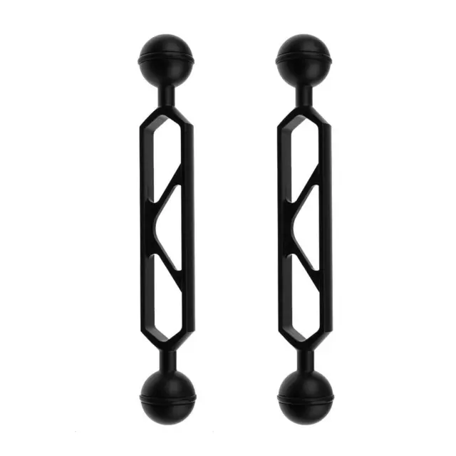 2pcs 6" Black Dual Ball Joint Arm for Scuba Diving Underwater Photography