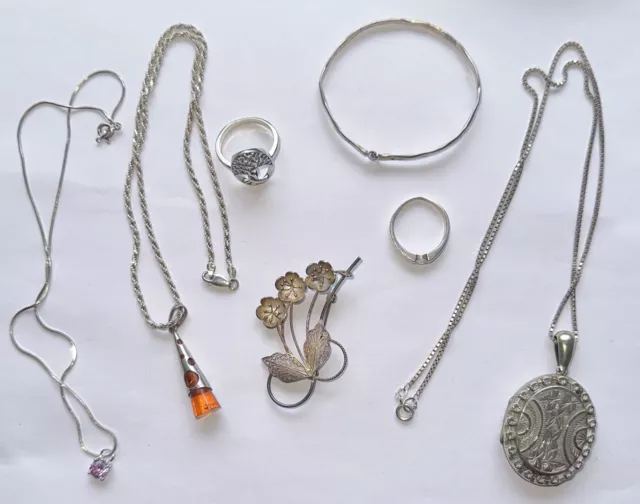 925 Sterling Silver Jewellery Bundle Job Lot 55 Grams