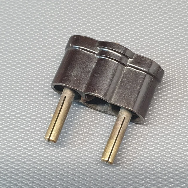 Prise Triple Murale Vintage NOS (New Old Stock) GE Monowatt - Bakélite Marron - Années 40/50 - Très Rare