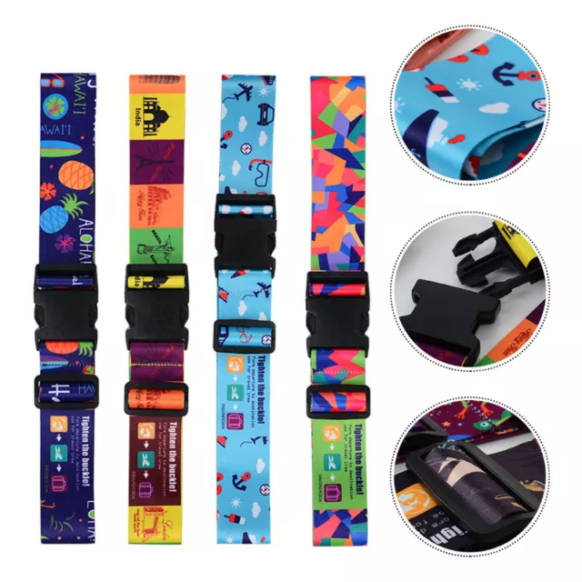 Travel Luggage - Straps Suitcase Straps Adjustable Thickened, Feless Straps #EL