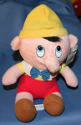 Pinocchio Walt Disneys Animated Film Classic Plush Stuffed Animal 7 1/2" Vtg Toy